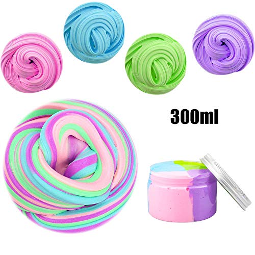 SWZY Unicorn Fluffy Slime, Jumbo Floam Cloud Colorful Rainbow Slime Stress D - Ilgrandebazar