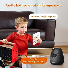 Carica l'immagine nel visualizzatore di Gallery, Tenda Telecamera WiFi Interno - Videocamera Sorveglianza 1080P con 360°Pan/Tilt, Audio Bidirezionale, Rilevamento del Movimento e Umano, Tracciamento Umano, Visione Notturna, Alexa, CP3 V2.2 Nero