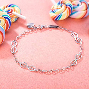 925 sterline d'argento Infinity Love Bracciale - Billie Bijoux Donne Simbolo... - Ilgrandebazar