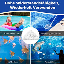 Carica l'immagine nel visualizzatore di Gallery, Ufoepv Sfere Filtranti per Piscina, 800g Palline Filtro Piscina Sostituisce 28kg di Sabbia Ultra Leggera Riutilizzabile per Filtri Prodotti Piscina per Sistemi di Filtrazione