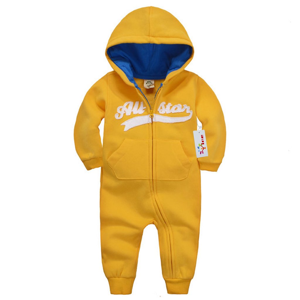 Vine Pagliaccetto per Bambino Neonato Cotone Tuta con Cappuccio Tutine con... - Ilgrandebazar