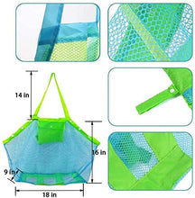 Carica l'immagine nel visualizzatore di Gallery, Abree Extra Large Family Maglia Spiaggia Borsa Tote Zaino Giocattoli Asciugamani Sabbia Lontano (2pcs)