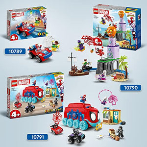LEGO 10789 Marvel L’Auto di Spider-Man e Doc Ock, Giocattolo di Spidey e i Suoi Fantastici Amici, Giochi per Bambini dai 4 Anni con Mattoncini Fosforescenti