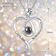 Carica l&#39;immagine nel visualizzatore di Gallery, GinoMay, collana con ciondolo a forma di&quot;I Love You&quot;, Collana Con Diamanti - Ilgrandebazar