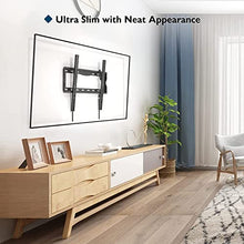 Carica l'immagine nel visualizzatore di Gallery, BONTEC Staffa TV per Televisori LCD LED Plasma Curvo da 26-65 Pollici, Ultrasottile Inclinabile Supporto TV da Parete fino a 55kg, Max VESA 400 x 400mm, Supporto TV Muro con Fascette per Cavi
