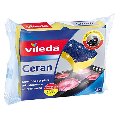 Vileda Ceran Spugna, per Piani ad Induzione, Vetroceramica, Struttura... - Ilgrandebazar