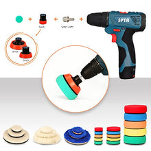 Carica l&#39;immagine nel visualizzatore di Gallery, SPTA 29 Pezzi 25mm/50mm/80mm Lucidatura Spugne di Cera 29pcs Polishing Pads - Ilgrandebazar