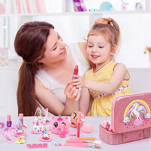Trucchi Bambina Set, 26 Pezzi Sicuro e Atossico e Lavabile Valigetta Trucchi Bambina Anallergici, Giochi Bambina Natale Compleanno Regalo Bambina 3 4 5 6 7 8 9 10 Anni