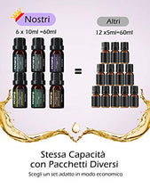 Carica l&#39;immagine nel visualizzatore di Gallery, VicTsing Oli Essenziali, 6 * 10ml Set di Essenziali Puri 100% per Marrone