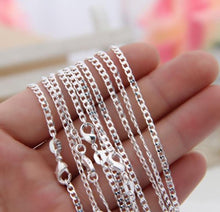 Carica l&#39;immagine nel visualizzatore di Gallery, Catena barbazzale in argento sterling 925 spessa 2 mm e lunga 40cm; 45cm;... - Ilgrandebazar