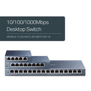 TP-Link TL-SG105 Switch 5 Porte Gigabit, 10/100/1000 Mbps, 5 Porte, Bianco - Ilgrandebazar