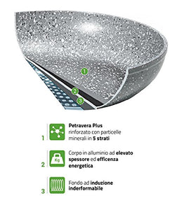 Aeternum Madame Petravera Padella Antiaderente, Alluminio, Grigio, 20 cm 20 - Ilgrandebazar