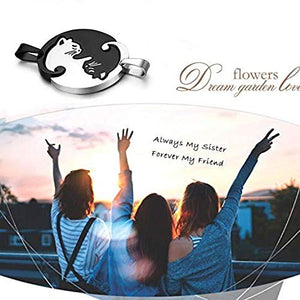 JewelryWe Gioielli 2 Pezzi Collana Uomo Donna Coppia Fidanzati Gatto Nero - Ilgrandebazar
