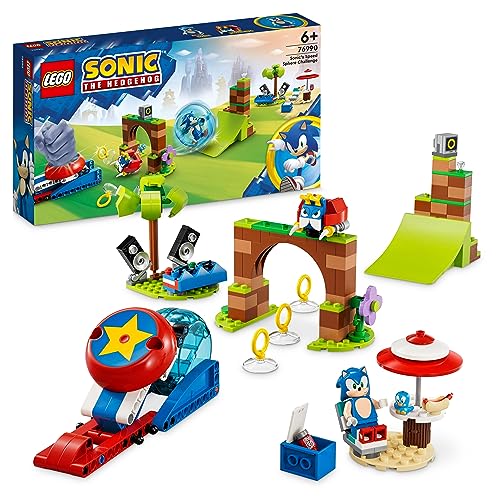 LEGO 76990 Sonic the Hedgehog Sfida della Sfera di Velocità di Sonic, Costruzioni Giocattolo con 3 Personaggi e la Figura di Moto Bug Badnik, Giochi per Bambini, Bambine, Ragazzi e Ragazze dai 6 Anni
