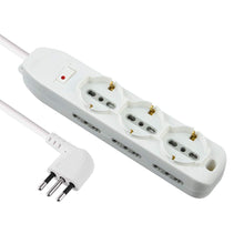 Carica l&#39;immagine nel visualizzatore di Gallery, Electraline 62048 Multipresa 9 Posti 3 polivalenti (schuko + 9 Posti, Bianco - Ilgrandebazar