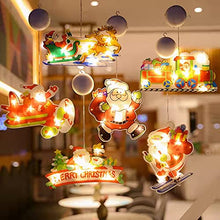 Carica l'immagine nel visualizzatore di Gallery, SIXIUDIA Luci Appese A Ventosa di Natale， Lampade di Natale LED Finestra Appeso Luci,Giardino, Interna Esterno Decorazione della Parete Ornamenti Decorativi Appesi （Sciare Babbo Natale）