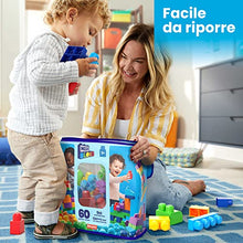 Carica l&#39;immagine nel visualizzatore di Gallery, Mega- Sacca Ecologica Blocchi da Costruzione, Giocattolo per Bambini 1+ Anni, Multicolore, 60 Pezzi, DCH55