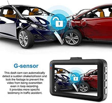 Carica l'immagine nel visualizzatore di Gallery, Dash Cam Telecamera per Auto 1080P Full HD Dashcam LCD 3 pollici WDR, Grandangolo di 170°, G-Sensor, Registrazione in Loop, Monitor di Parcheggio