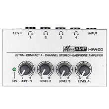 Carica l&#39;immagine nel visualizzatore di Gallery, ammoon HA400 ultra-compatto a 4 Canali mini Amplificatore Audio Stereo per... - Ilgrandebazar