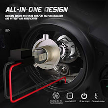 Carica l&#39;immagine nel visualizzatore di Gallery, CAR ROVER LEDMT HS1-Lampadina LED per Faro Moto, 6400lm, 12 V, Grigio scuro