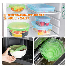 Carica l'immagine nel visualizzatore di Gallery, Modohe Coperchi in Silicone Elastici, Coperchi per Alimenti in Silicone Riutilizzabili Pacco da 13 Pezzi, Coperchi Espandibili Rettangolari &amp; Rotondi per l'Utilizzo in Microonde e Freezer