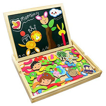 Carica l'immagine nel visualizzatore di Gallery, Puzzle Magnetico Legno Lavagna Magnetica Doppio Lato di Black