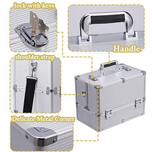 Carica l&#39;immagine nel visualizzatore di Gallery, Joligrace Valigetta Trucchi Beauty Case Valigia Porta Silver
