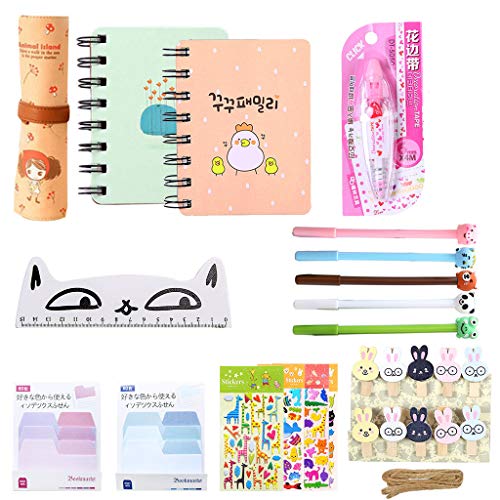 Amycute 26 Pezzi Cancelleria Kawaii Astuccio Penne Righello Stile 1