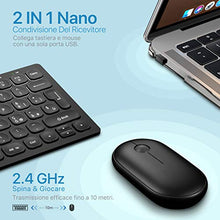 Carica l'immagine nel visualizzatore di Gallery, WisFox Set Tastiera e Mouse Senza Fili, 2.4GHz Silenzioso Slim Avanzato...