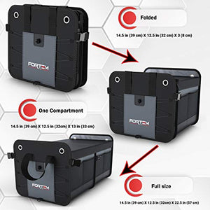 FORTEM Organizer Bagagliaio Auto, Borsa Cofano 2 SCOMPARTI, GRIGIO - Ilgrandebazar