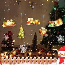 Carica l'immagine nel visualizzatore di Gallery, SIXIUDIA Luci Appese A Ventosa di Natale， Lampade di Natale LED Finestra Appeso Luci,Giardino, Interna Esterno Decorazione della Parete Ornamenti Decorativi Appesi （Sciare Babbo Natale）