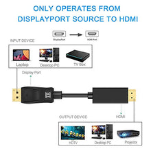 Carica l&#39;immagine nel visualizzatore di Gallery, TechRise Cavo DP a HDMI 2m DisplayPort a Adattatore Placcato in Oro,...