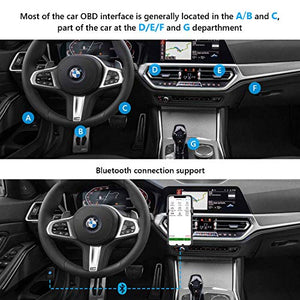 OBD2 Bluetooth 4.0, Smaier OBDII Nuova Versione Diagnosi per Auto, Mini...