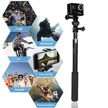 Carica l&#39;immagine nel visualizzatore di Gallery, GHB Bastone Selfie per Gopro Asta Stick Telescopico Palo di...