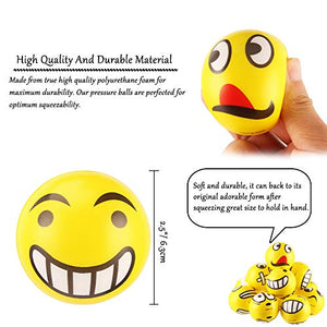 Emoji Anti-Stress Palla Stress Compressione Facciale Giocattolo per... - Ilgrandebazar