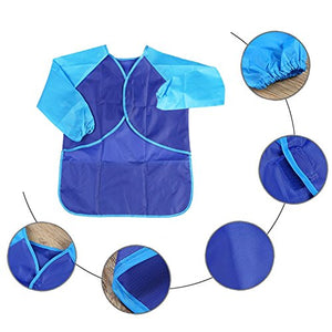Amaza 2Pcs Grembiule da Pittura Scuola Grembiulino Maniche Lunghe Bambini... - Ilgrandebazar