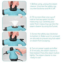 Carica l&#39;immagine nel visualizzatore di Gallery, Navaris Pulitore a Vapore Elettrico Portatile - Set 9 Accessori Pulitrice a...