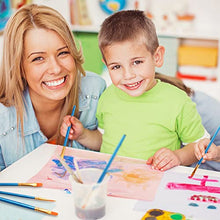Carica l&#39;immagine nel visualizzatore di Gallery, 10 Pezzi Pennelli Acrilici - Brencco Nylon Artist Brushes, Set di Pennelli per Acquerelli ad Olio per Guazzo Acrilico, Artisti Bambini Principianti Amanti della Pittura - Blu