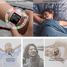 Carica l&#39;immagine nel visualizzatore di Gallery, Smartwatch, KUNGIX Orologio Fitness Tracker collegato con GPS, IP68 pink