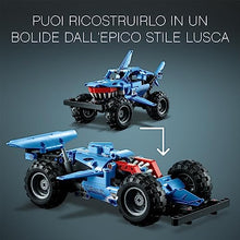 Carica l'immagine nel visualizzatore di Gallery, LEGO 42134 Technic Monster Jam Megalodon 2 in 1, da Monster Truck Camion Giocattolo a Macchina Low Racer Lusca, Idea Regalo per Bambini, Bambine, Ragazzi e Ragazze da 7 Anni