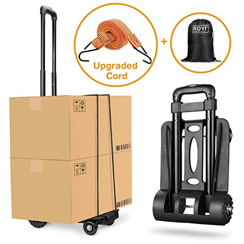 Carrello a mano pieghevole,50Kg/110lbs portautensili solido 4 Wheels