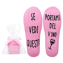 Carica l'immagine nel visualizzatore di Gallery, Merclix Calze Vino Donna Divertenti Invernali per Casa con Calda Imbottitura, Suola Antiscivolo Regalo, Mamma, Migliore Amica, per Compleanno, Natale, San Valentino