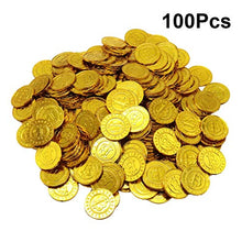 Carica l&#39;immagine nel visualizzatore di Gallery, NUOBESTY 100 pz plastica Monete d&#39;oro Pirata Bitcoin - Ilgrandebazar