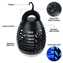 Carica l&#39;immagine nel visualizzatore di Gallery, ROVLAK Zanzariera Elettrica Esterno 2-in-1 Lampada Antizanzare USB +...