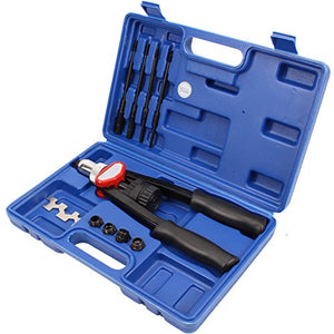 CCLIFE Pinza rivettatrice professionale con150 rivetti filettati M5 M6 M8... - Ilgrandebazar