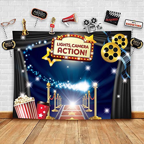 Sfondo a tema Film Hollywood e studio puntelli. Fondale foto dress-up,...