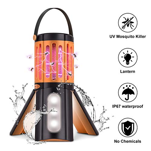 seenlast Lampada Antizanzara Elettrica, 2-in-1 Zanzariera All'aperto Arancia