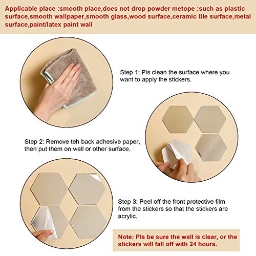 48 Pezzi Specchi Adesivi Removibili Per Parete - Decorazione Casa Moderna Per Soggiorno, Camera Da Letto - Foto 6