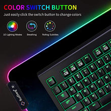 Carica l'immagine nel visualizzatore di Gallery, RuoCherg RGB Tappetino Gaming, Grande Gioco Mouse Pad, 10 modalità di 78*30cm