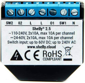 KIt Shelly 2.5 Wireless Dual relè Interruttore Intelligente domotica, Amazon...